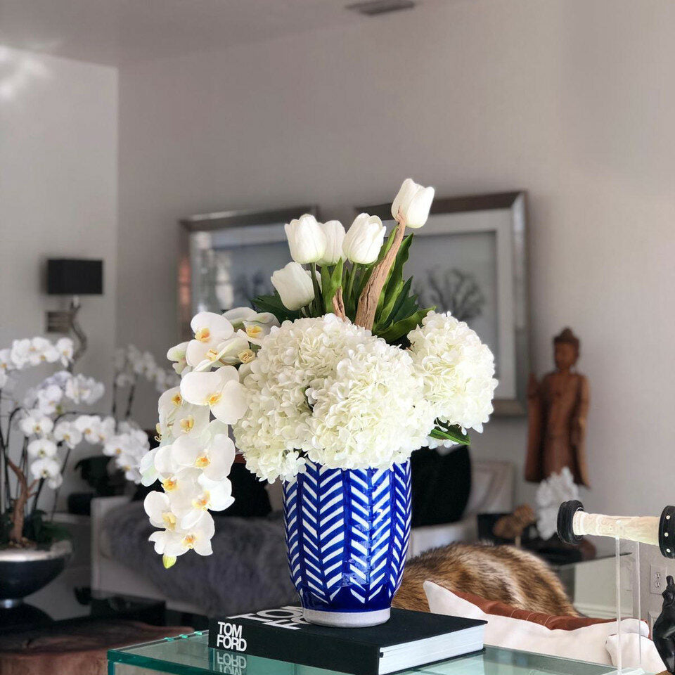 Striped Inca Vase with Mixed Flower Bouquet – The Ever Botanic