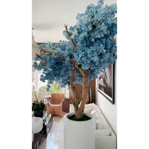 Matte White St. Tropez Vase with Blue Cherry Blossom Release – The Ever Botanic