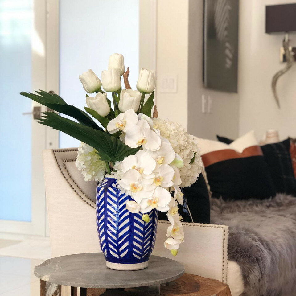 Striped Inca Vase with Mixed Flower Bouquet – The Ever Botanic