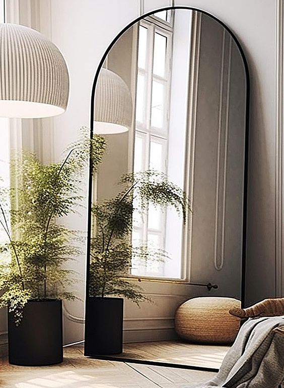 Large Pinterest Mirror with Support and Golden Frame – The Ever Botanic
