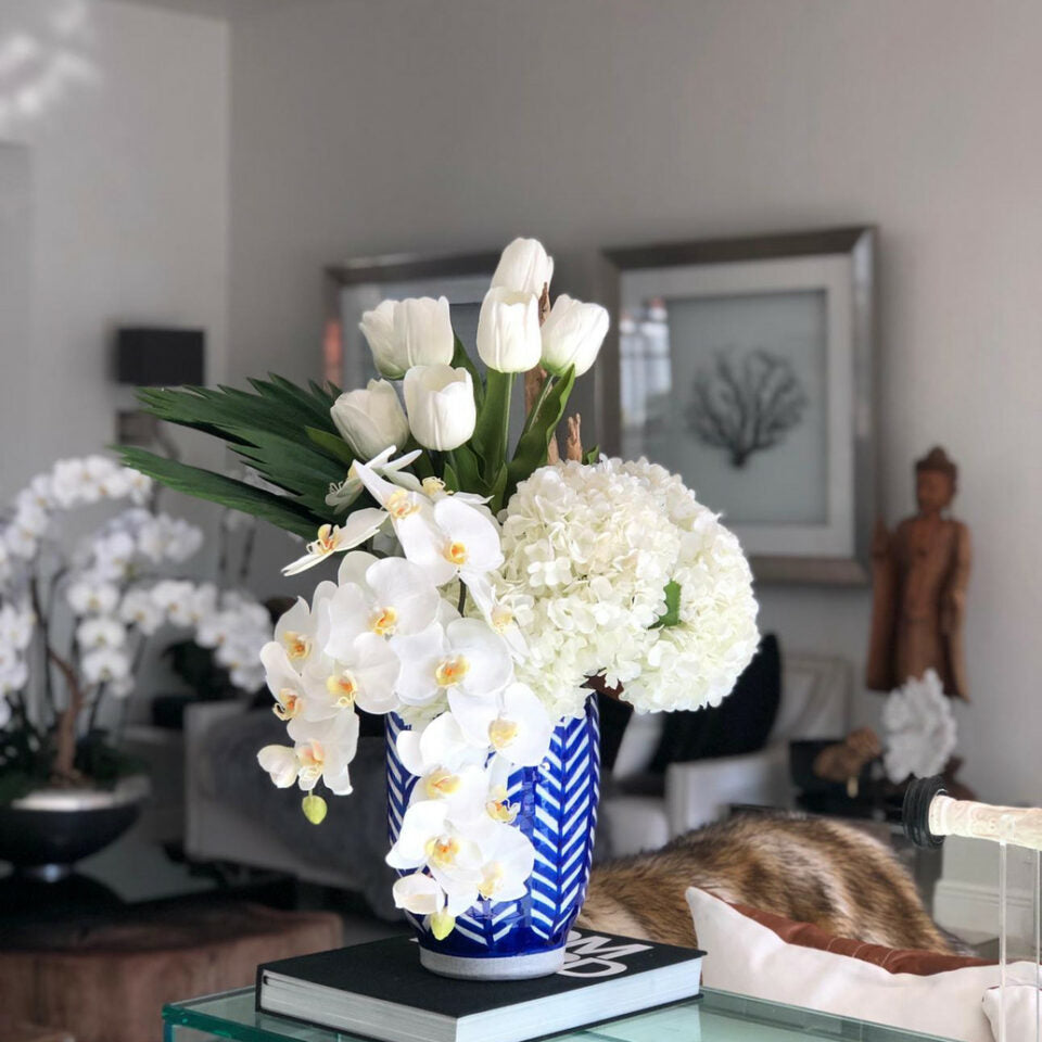 Striped Inca Vase with Mixed Flower Bouquet – The Ever Botanic