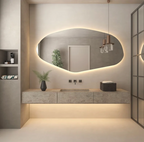 Irregular Organic Mirror with LED 2.10 m X 0.80 m – The Ever Botanic