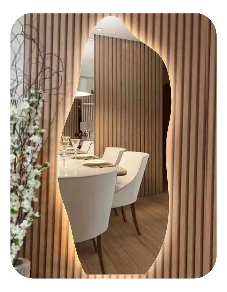 Organic LED Mirror 160 × 60 Modern Luxury Decorative – The Ever Botanic