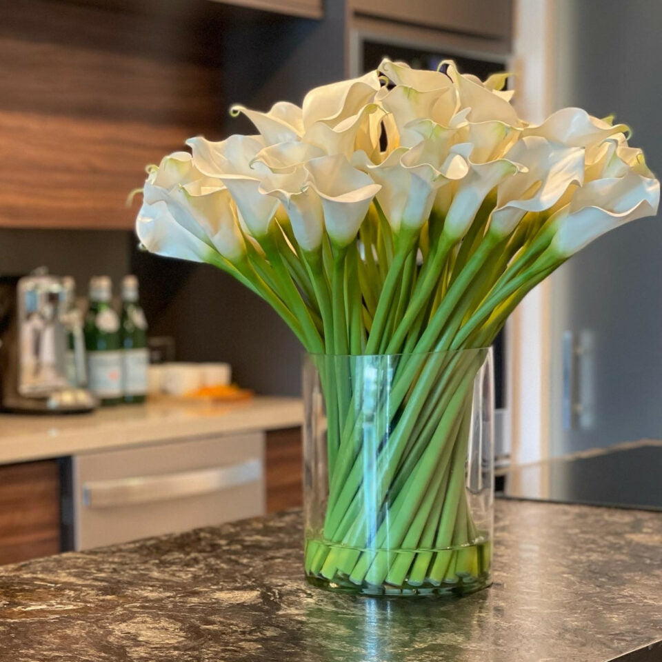 Calla Lilies in Glass Cylinder 10" – The Ever Botanic