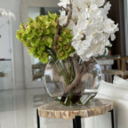 Moon Vase with White Vanda Orchids and Green Cymbidiums – The Ever Botanic