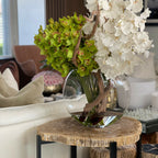 Moon Vase with White Vanda Orchids and Green Cymbidiums – The Ever Botanic