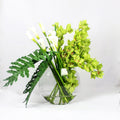 Lunar Vase with Green Cymbidiums and Callas – The Ever Botanic