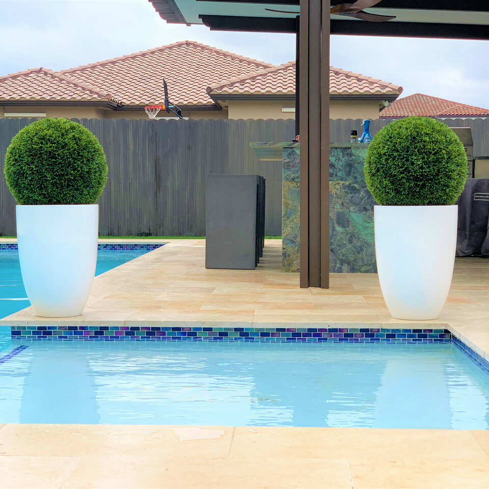 Ben L Fiberglass with 20" Topiary – The Ever Botanic