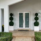 Triple Ball Topiary with Large Block Fiberglass Pot – The Ever Botanic
