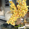 Yellow Cymbidium Orchids in Moon Vase – The Ever Botanic