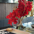 Red Cymbidiums in Moon Vase – The Ever Botanic