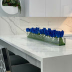 Modern Glass Vase with Blue Tulips – The Ever Botanic
