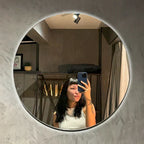 Slim Round Mirror with LED 60 × 60 – The Ever Botanic