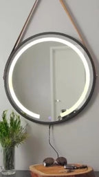 Round LED Mirror 3 Colors with Adnet Strap 45 cm – The Ever Botanic
