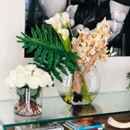 Lunar vase with cymbidiums and callas – The Ever Botanic