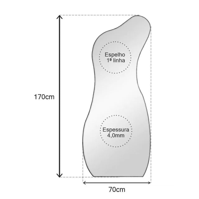 Full-Length Curved Mirror 170 × 70 cm – The Ever Botanic