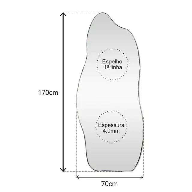 Full Body Fire Mirror 170 × 70 cm – The Ever Botanic