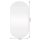 Slim Rounded Mirror with LED 80 × 40 cm – The Ever Botanic