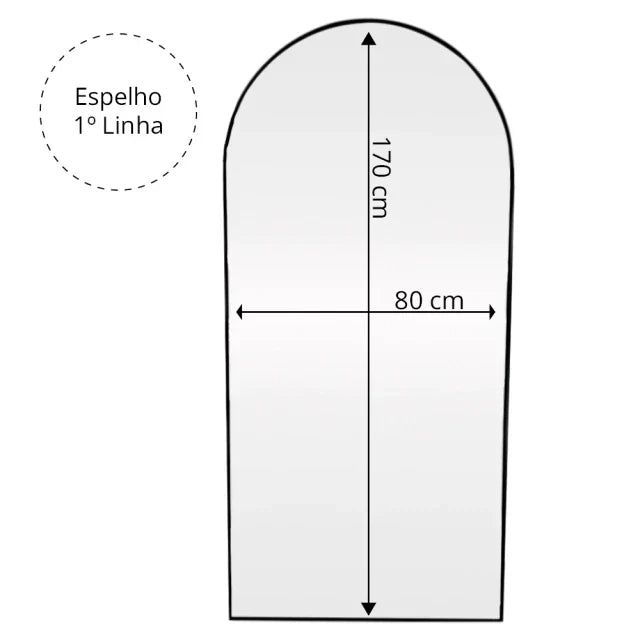 Full-Length Arch Mirror 170 × 80 cm – The Ever Botanic