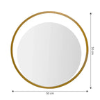 Glam Round Mirror 50 × 50 cm – The Ever Botanic