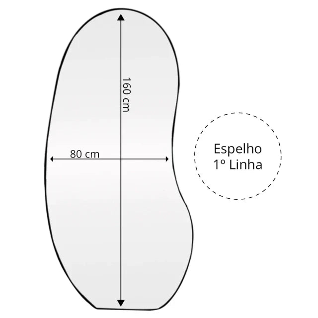 Full-Length Bean Mirror 160 × 80 cm – The Ever Botanic